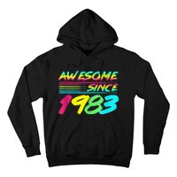 Awesome Since 1983 80s Retro 40th Birthday Hoodie