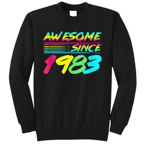 Awesome Since 1983 80s Retro 40th Birthday Sweatshirt