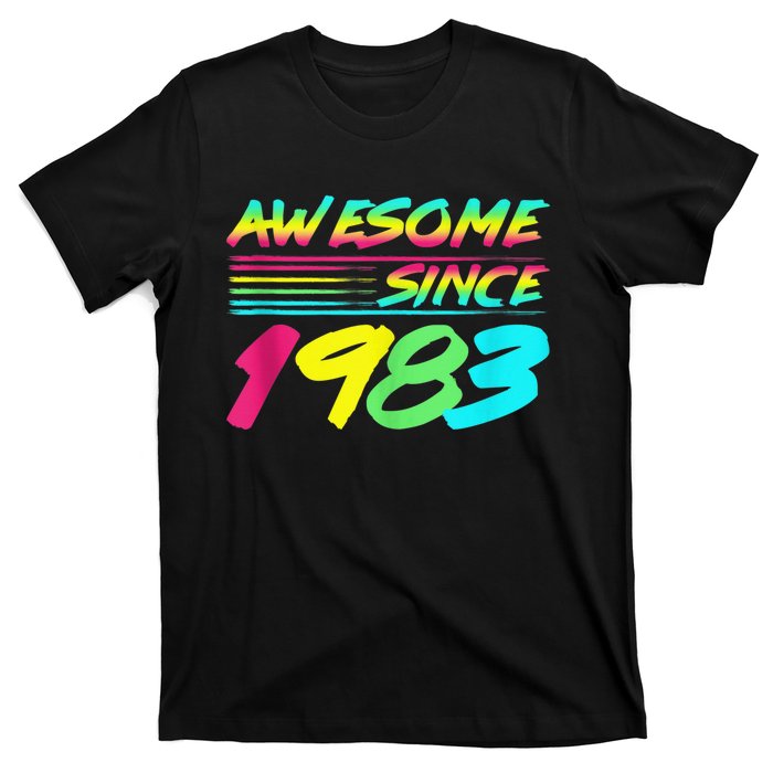 Awesome Since 1983 80s Retro 40th Birthday T-Shirt