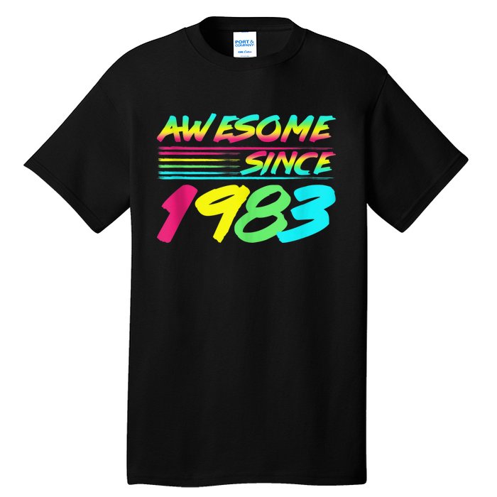 Awesome Since 1983 80s Retro 40th Birthday Tall T-Shirt