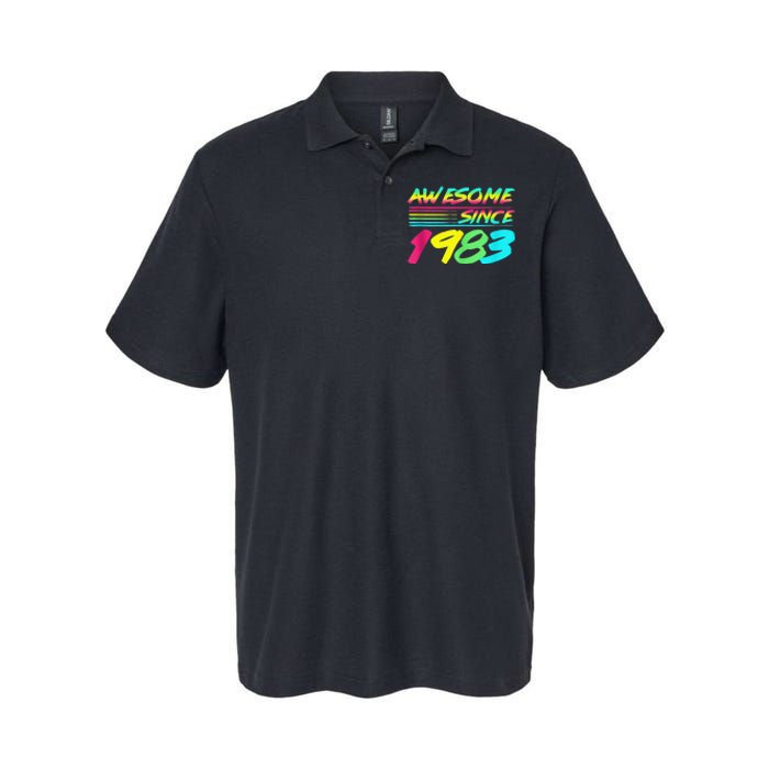 Awesome Since 1983 80s Retro 40th Birthday Softstyle Adult Sport Polo