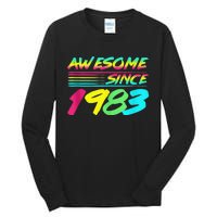 Awesome Since 1983 80s Retro 40th Birthday Tall Long Sleeve T-Shirt