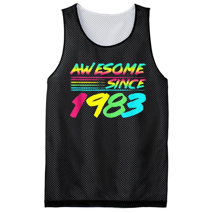 Awesome Since 1983 80s Retro 40th Birthday Mesh Reversible Basketball Jersey Tank