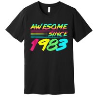 Awesome Since 1983 80s Retro 40th Birthday Premium T-Shirt