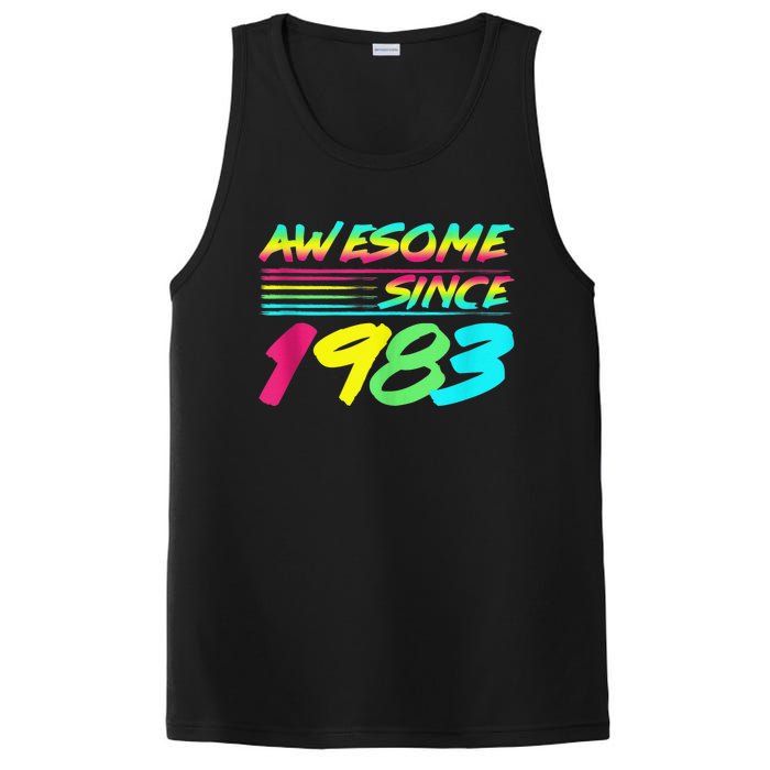 Awesome Since 1983 80s Retro 40th Birthday PosiCharge Competitor Tank