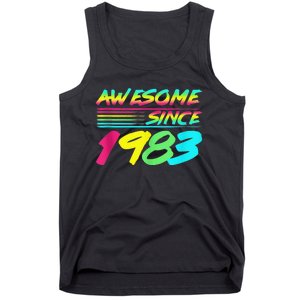 Awesome Since 1983 80s Retro 40th Birthday Tank Top