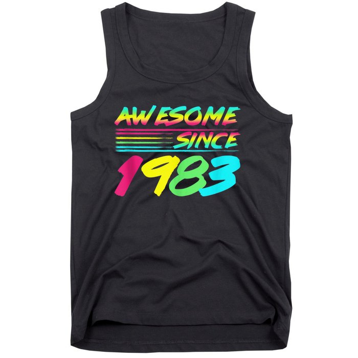 Awesome Since 1983 80s Retro 40th Birthday Tank Top