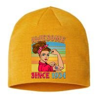 Awesome Since 1934 90th Birthday Messy Bun Rosie The Riveter Sustainable Beanie