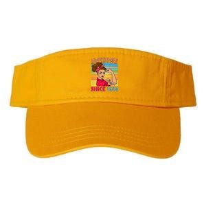 Awesome Since 1934 90th Birthday Messy Bun Rosie The Riveter Valucap Bio-Washed Visor