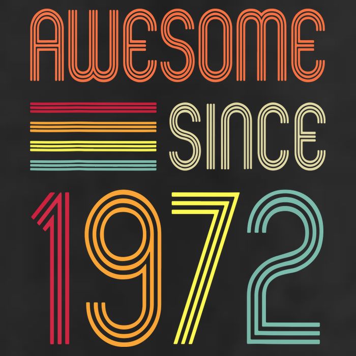 Awesome Since 1972 50th Birthday Retro 7 Panel Mesh Trucker Snapback Hat