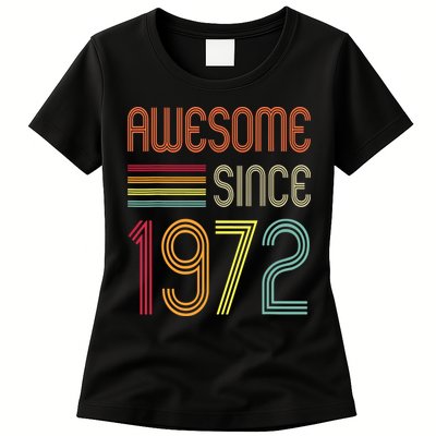 Awesome Since 1972 50th Birthday Retro Womens T-Shirt