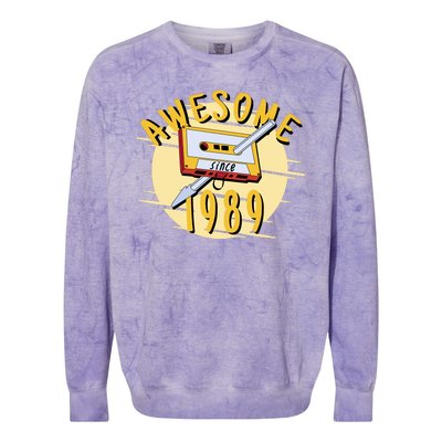 Awesome Since 1989 Colorblast Crewneck Sweatshirt