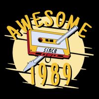 Awesome Since 1989 Flat Bill Trucker Hat