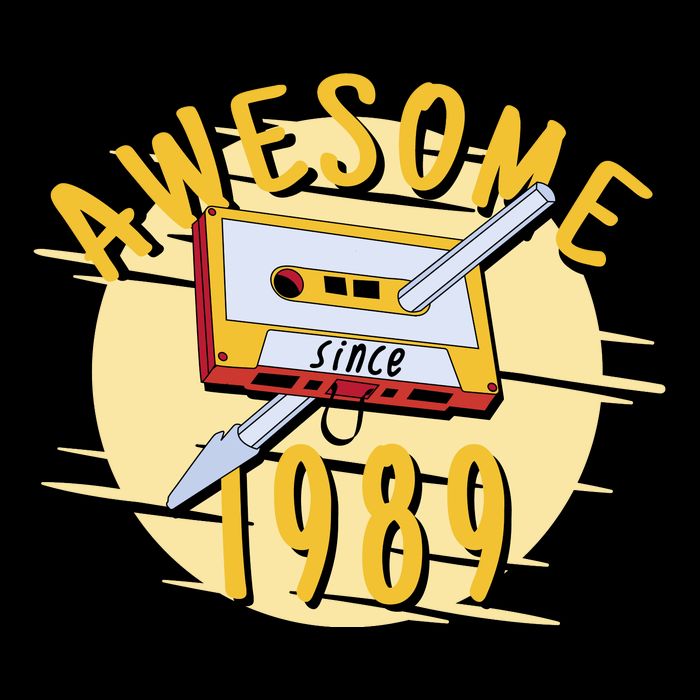 Awesome Since 1989 Flat Bill Trucker Hat