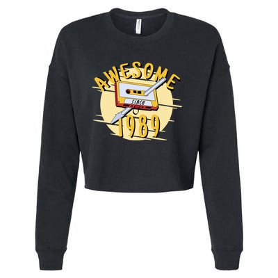 Awesome Since 1989 Cropped Pullover Crew