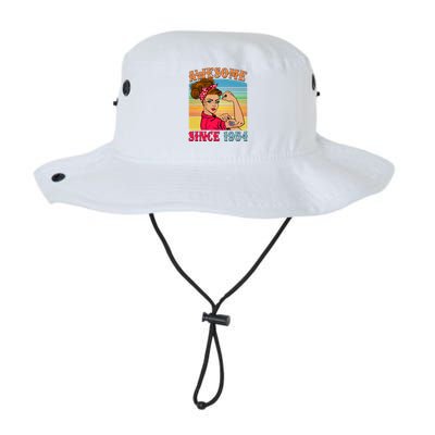 Awesome Since 1954 70th Birthday Messy Bun Rosie The Riveter Legacy Cool Fit Booney Bucket Hat