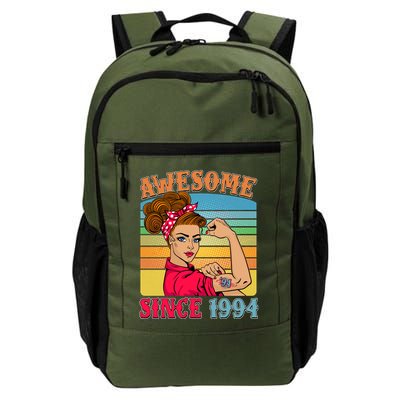 Awesome Since 1994 30th Birthday Messy Bun Rosie The Riveter Backpack