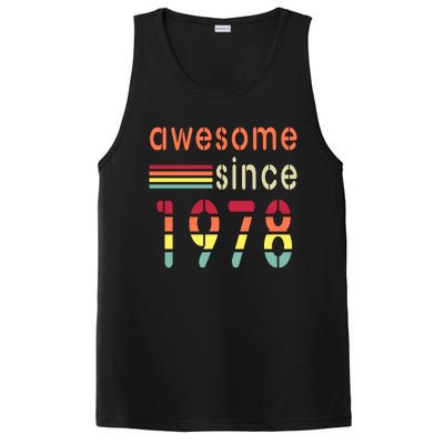 Awesome Since 1978 Birthday Retro Cool Gift PosiCharge Competitor Tank