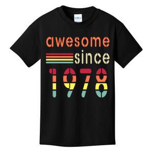 Awesome Since 1978 Birthday Retro Cool Gift Kids T-Shirt