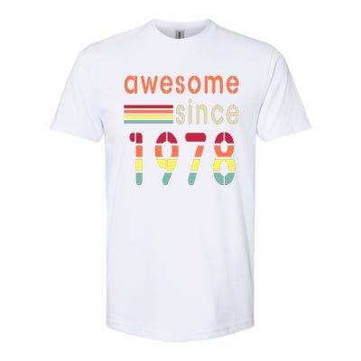 Awesome Since 1978 Birthday Retro Cool Gift Softstyle® CVC T-Shirt