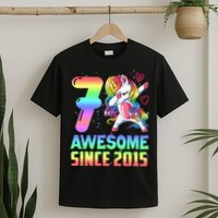 Awesome Since 2015 Unicorn 7th Birthday 7 Years Old T-Shirt