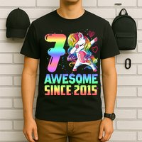 Awesome Since 2015 Unicorn 7th Birthday 7 Years Old T-Shirt