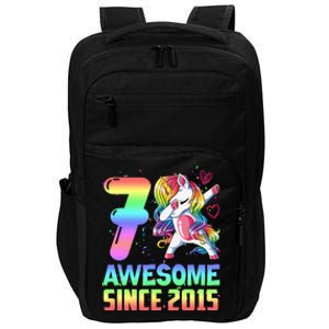 Awesome Since 2015 Unicorn 7th Birthday 7 Years Old Impact Tech Backpack