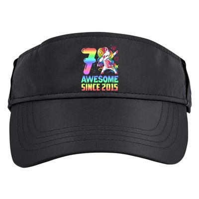 Awesome Since 2015 Unicorn 7th Birthday 7 Years Old Adult Drive Performance Visor
