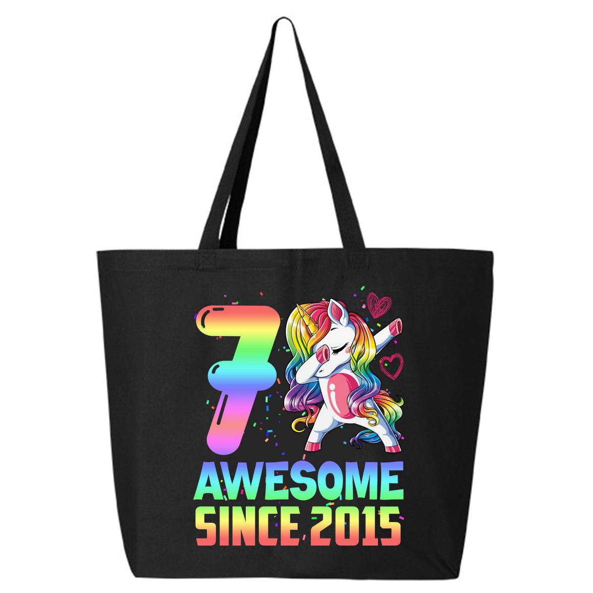 Awesome Since 2015 Unicorn 7th Birthday 7 Years Old 25L Jumbo Tote