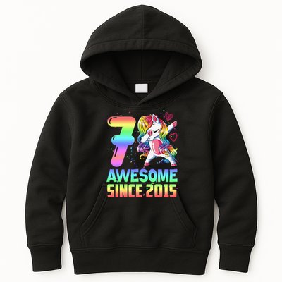 Awesome Since 2015 Unicorn 7th Birthday 7 Years Old Kids Hoodie