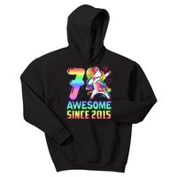 Awesome Since 2015 Unicorn 7th Birthday 7 Years Old Kids Hoodie