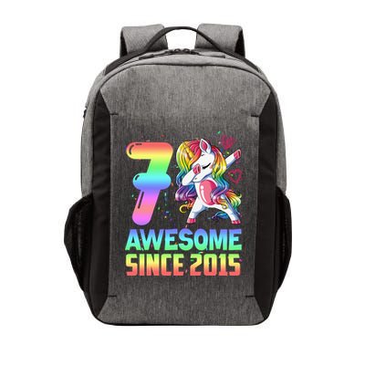 Awesome Since 2015 Unicorn 7th Birthday 7 Years Old Vector Backpack