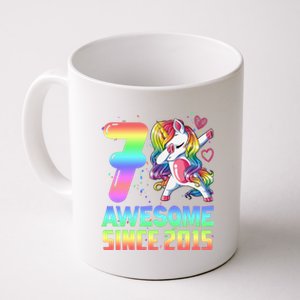 Awesome Since 2015 Unicorn 7th Birthday 7 Years Old Coffee Mug