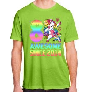 Awesome Since 2014 Unicorn 8th Birthday 8 Years Old Adult ChromaSoft Performance T-Shirt