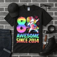 Awesome Since 2014 Unicorn 8th Birthday 8 Years Old Tall T-Shirt