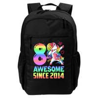 Awesome Since 2014 Unicorn 8th Birthday 8 Years Old Backpack