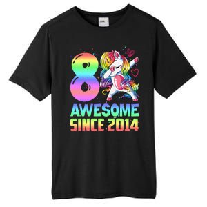 Awesome Since 2014 Unicorn 8th Birthday 8 Years Old Tall Fusion ChromaSoft Performance T-Shirt