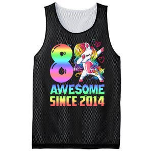 Awesome Since 2014 Unicorn 8th Birthday 8 Years Old Mesh Reversible Basketball Jersey Tank