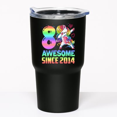 Awesome Since 2014 Unicorn 8th Birthday 8 Years Old Tumbler