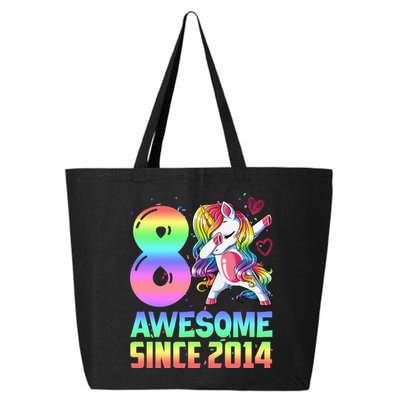 Awesome Since 2014 Unicorn 8th Birthday 8 Years Old 25L Jumbo Tote