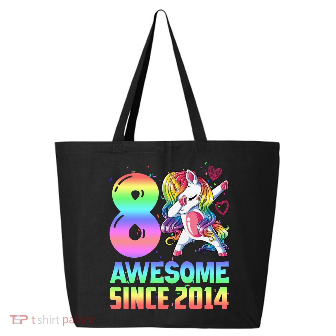 Awesome Since 2014 Unicorn 8th Birthday 8 Years Old 25L Jumbo Tote