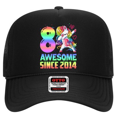 Awesome Since 2014 Unicorn 8th Birthday 8 Years Old Trucker Hat