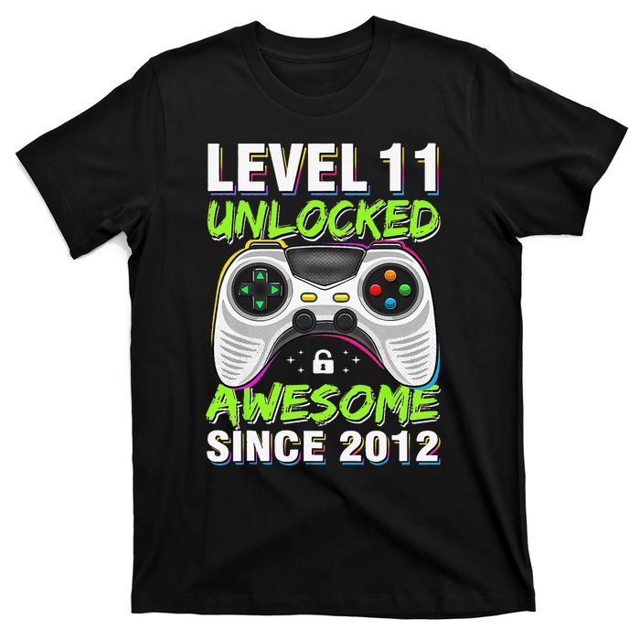 Awesome Since 2012 11th Level 11 Unlocked Birthday Vintage T-Shirt