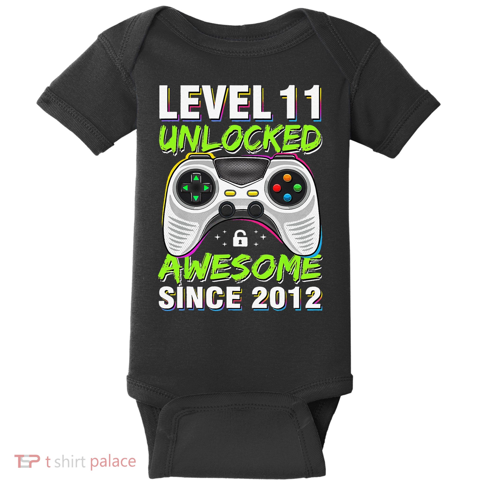 Awesome Since 2012 11th Level 11 Unlocked Birthday Vintage Baby Bodysuit