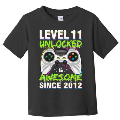 Awesome Since 2012 11th Level 11 Unlocked Birthday Vintage Toddler T-Shirt