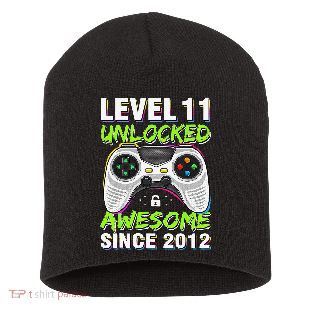 Awesome Since 2012 11th Level 11 Unlocked Birthday Vintage Short Acrylic Beanie