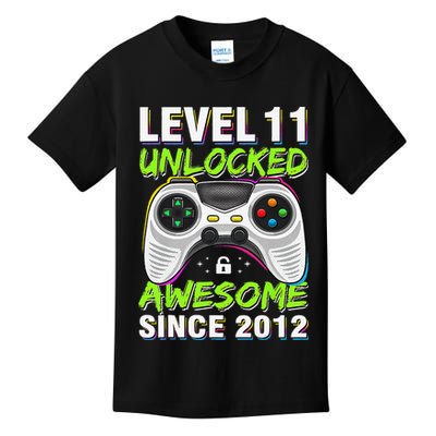 Awesome Since 2012 11th Level 11 Unlocked Birthday Vintage Kids T-Shirt