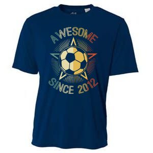 Awesome Since 2012 Soccer Birthday Retro Team Bday Cooling Performance Crew T-Shirt