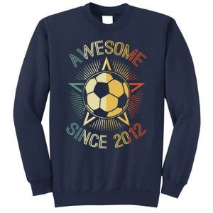 Awesome Since 2012 Soccer Birthday Retro Team Bday Sweatshirt