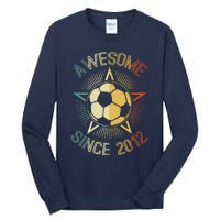 Awesome Since 2012 Soccer Birthday Retro Team Bday Tall Long Sleeve T-Shirt